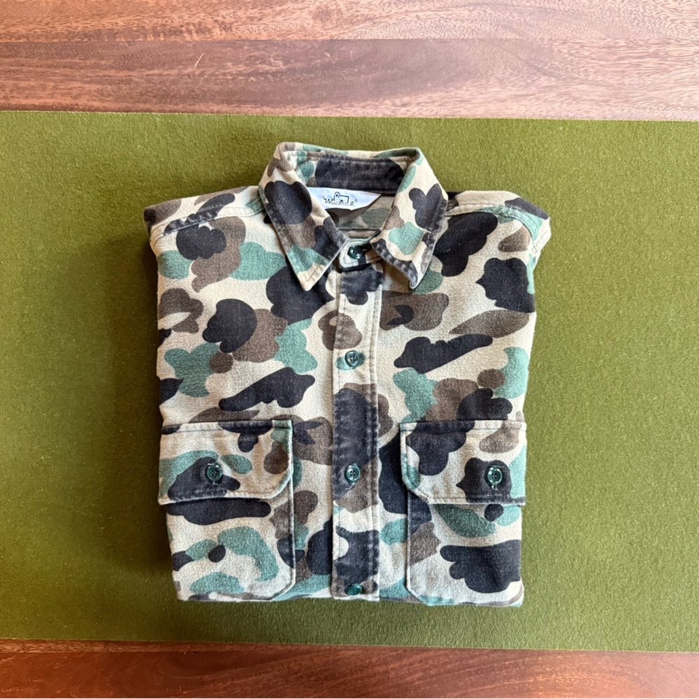 Vintage Woolrich Camouflage Shirt in Green and Tan